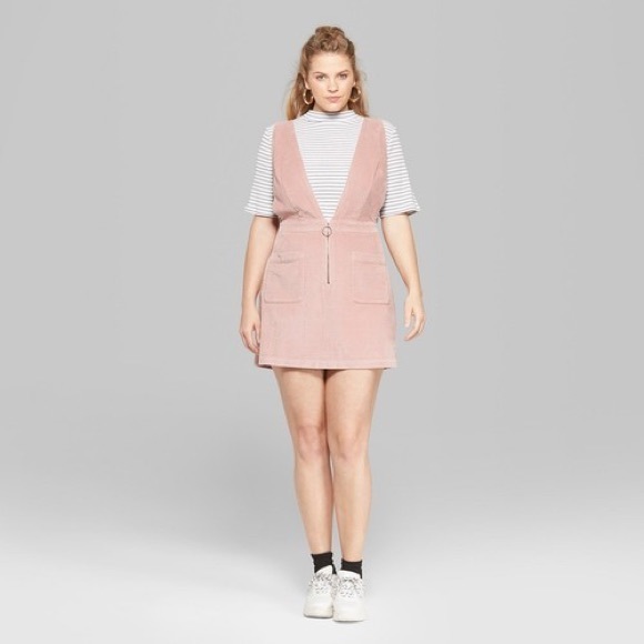 plus size corduroy jumper dress